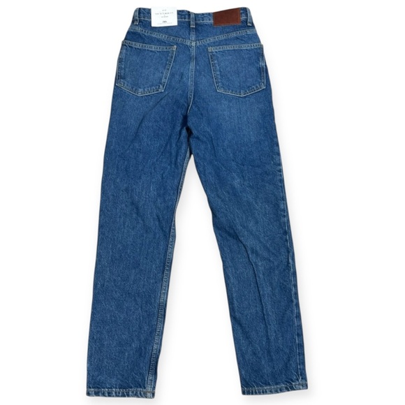 ZARA 90’s High Waist Slim Mom Fit Jeans in Too Long Blue Size 2 - Picture 3 of 10
